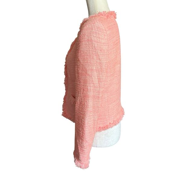 Alice And Olivia Coral Tweed Jacket Women's Small Lined Preppy Prep Coastal - Picture 2 of 12